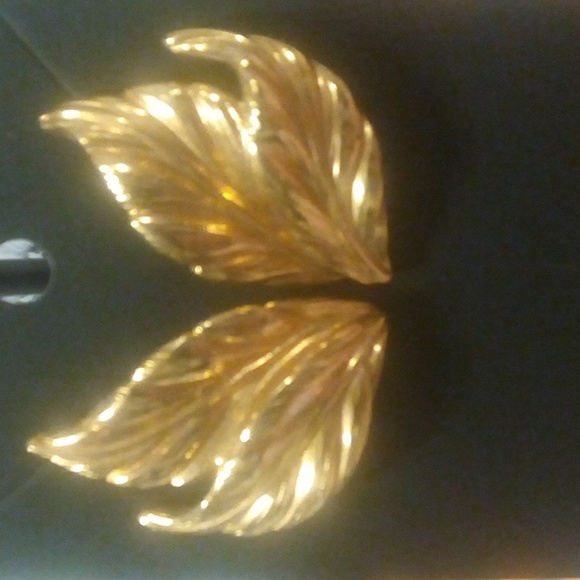 Vintage 80's earrings costume gold studs - Picture 3 of 3